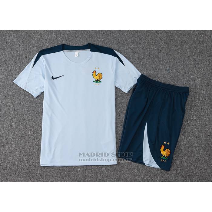Chandal del Francia Manga Corta 2024-2025 Azul Claro - Pantalon Corto